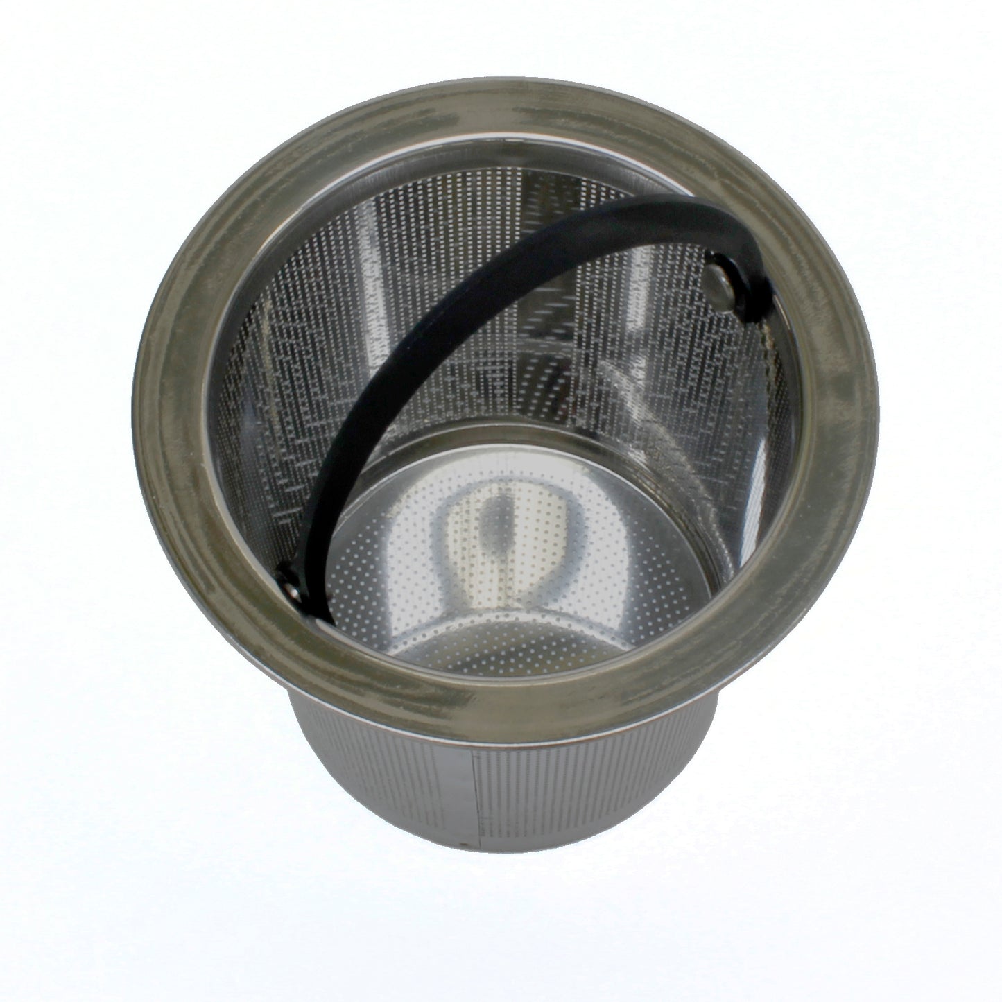 Just the strainer on a white background. 