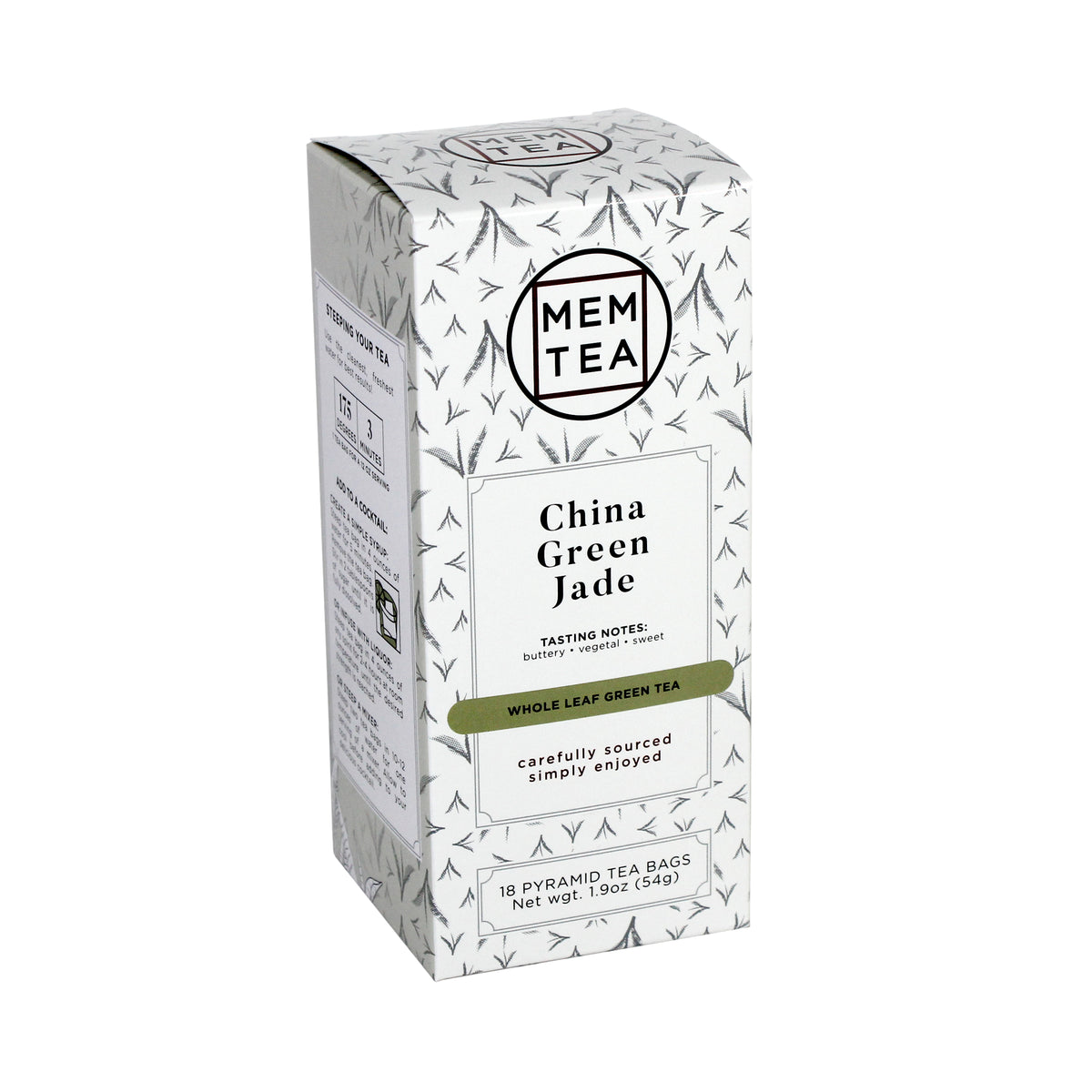 China Green Jade - Pyramid Teabag Box 18ct - front