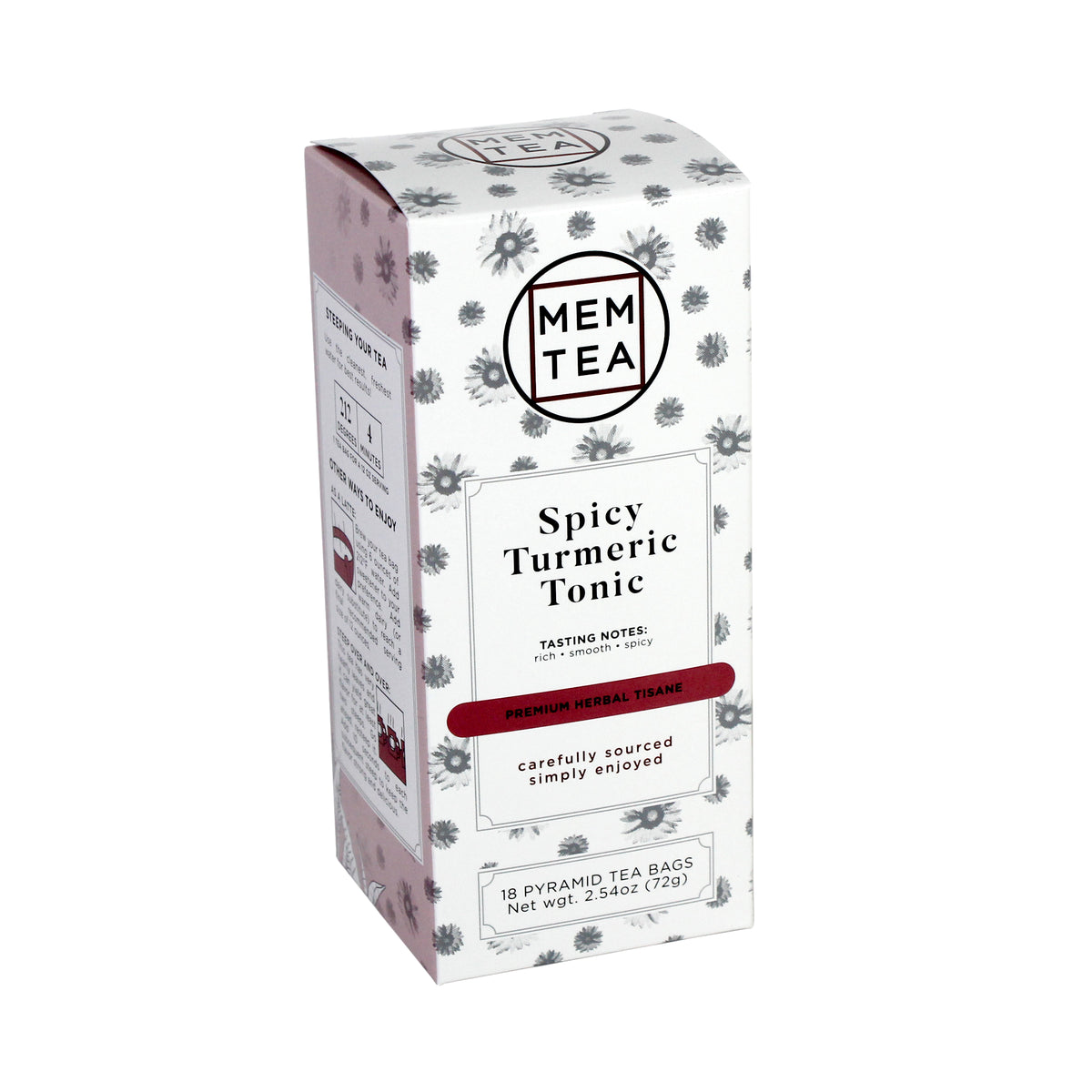 Spicy Turmeric Tonic - Pyramid Teabag Box 18ct - front
