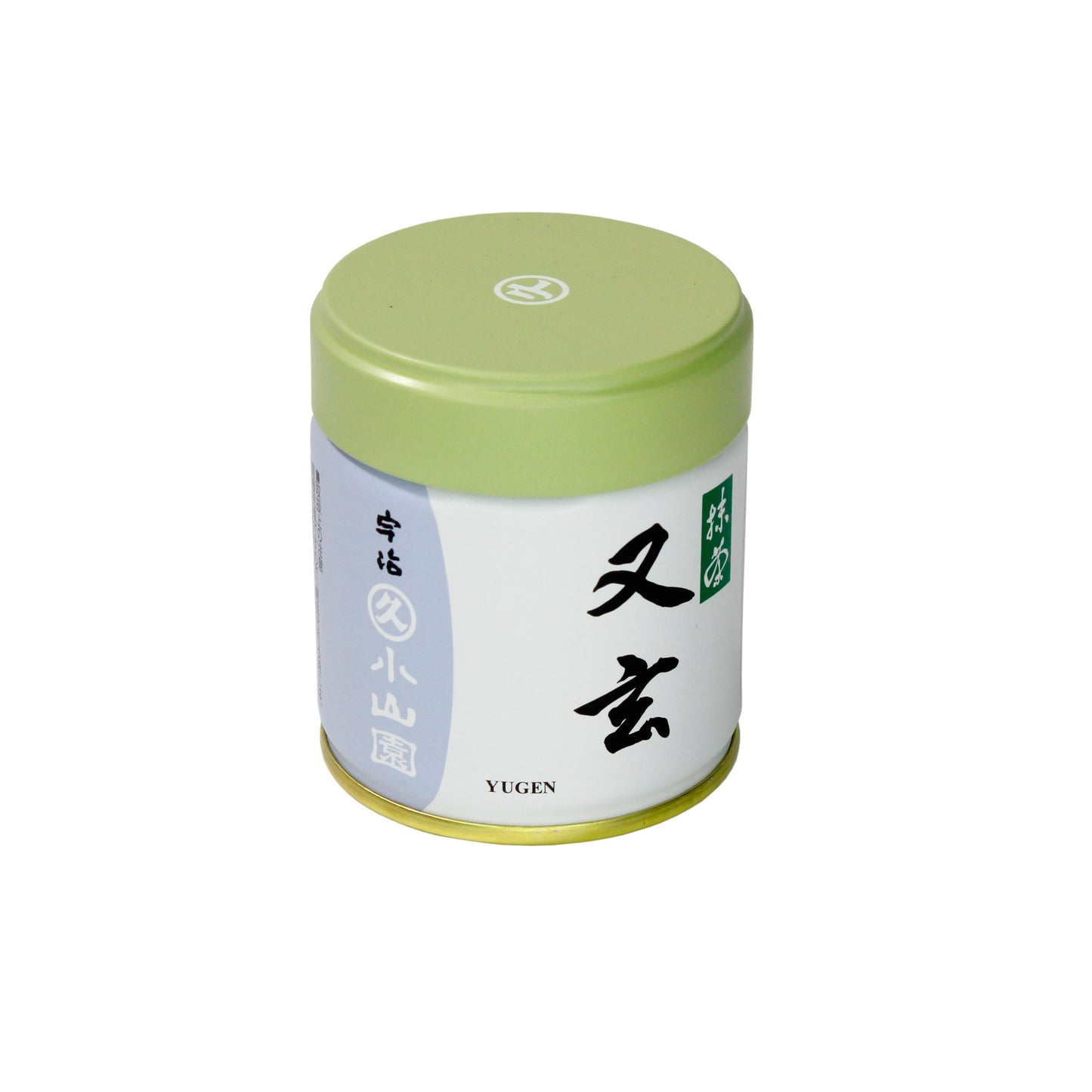 Yugen Ceremonial Grade Matcha - Marukyu Koyamaen - Uji, Kyoto, Japan - tin on a white background. Tasting Notes:
broccoli • asparagus • white bean
